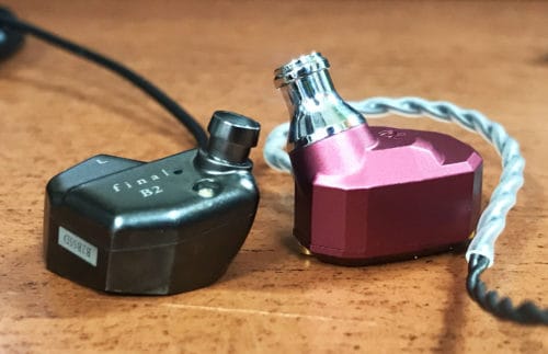 Comparison Campfire Audio IO vs Final Audio B2 driver housing and nozzle